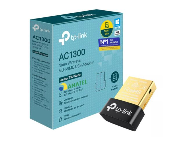 ADAPTADOR USB WI-FI ARCHER T3U NANO AC1300 5GHZ