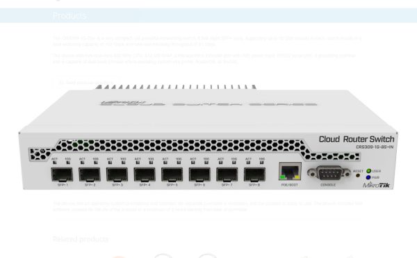 CLOUD ROUTER SWITCH CRS309-1G-8S+IN L5