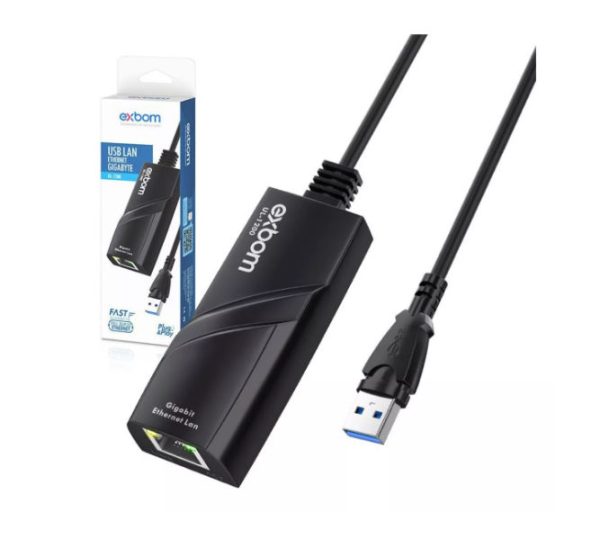 ADAPTADOR DE REDE USB A-MACHO RJ45 10/100/1000 UL-1200
